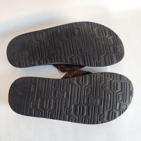 Teva Flip Flops Mens Brown 9 Plaid Mush II Original Sandal Lightweight Quick Dry - Picture 11 of 11